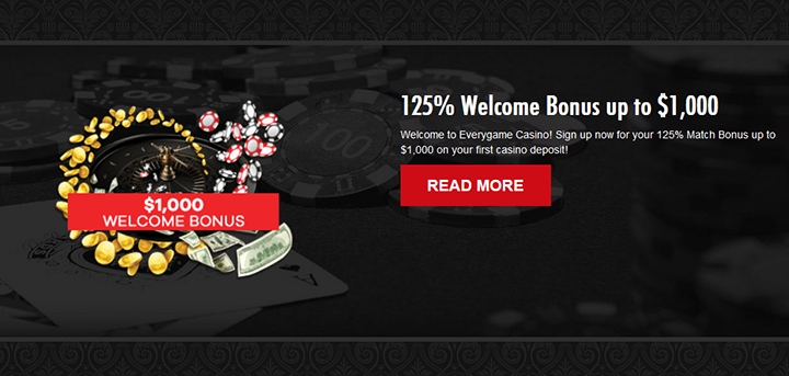 Everygame Red casino Welcome Bonus